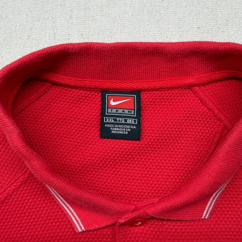 Nike Team Ohio State Buckeyes Polo Shirt Mens XXL Red Short Sleeve Embroidered - Picture 5 of 11